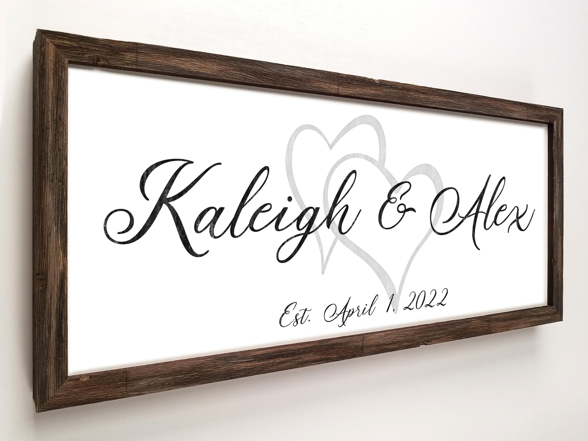 Personalized Farmhouse Wood Family Sign Wedding Gift
